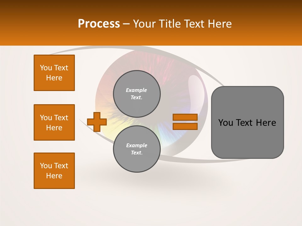A Colorful Eye With A White Background PowerPoint Template