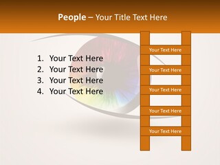 A Colorful Eye With A White Background PowerPoint Template