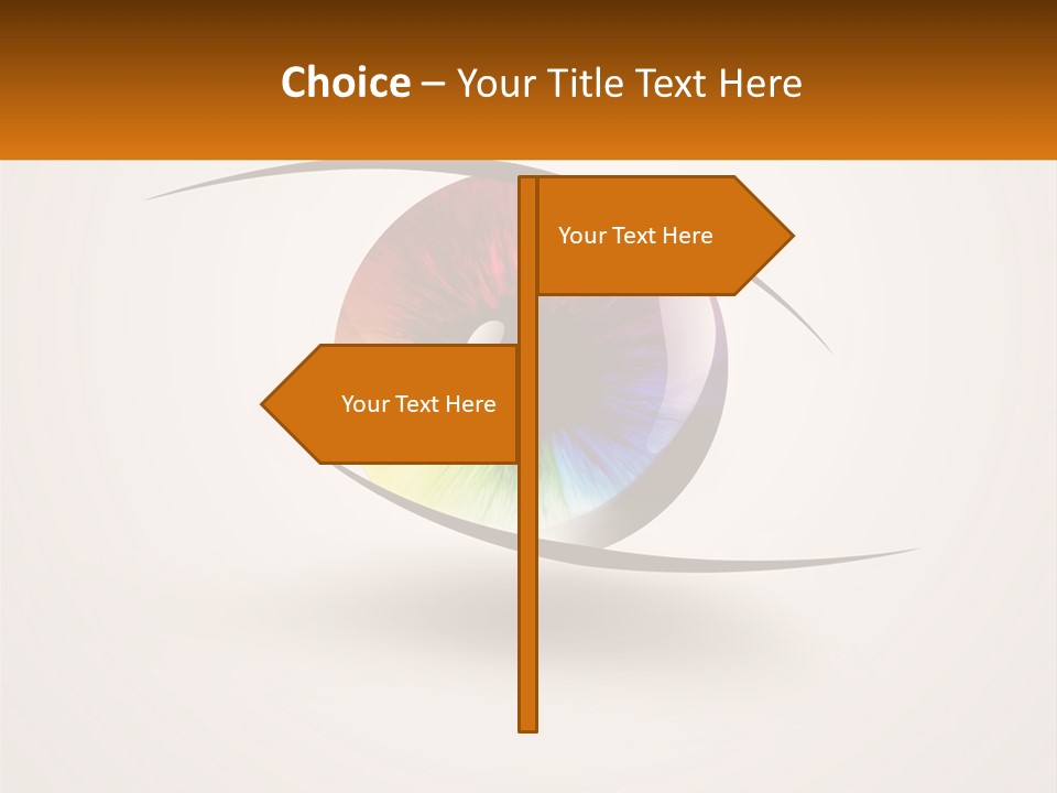 A Colorful Eye With A White Background PowerPoint Template