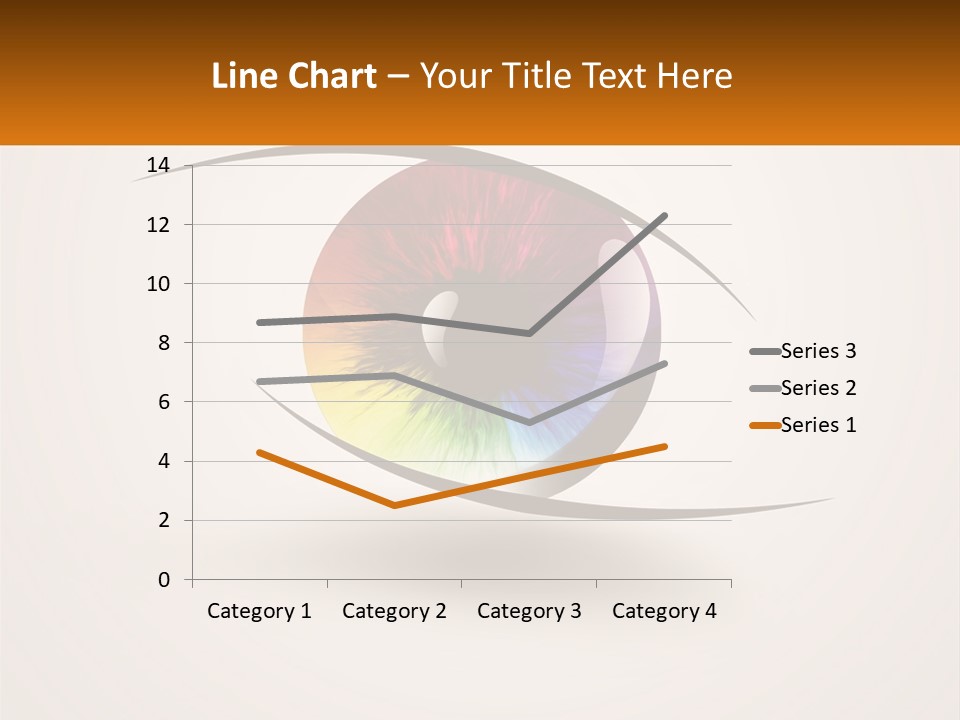 A Colorful Eye With A White Background PowerPoint Template