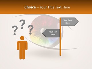 A Colorful Eye With A White Background PowerPoint Template