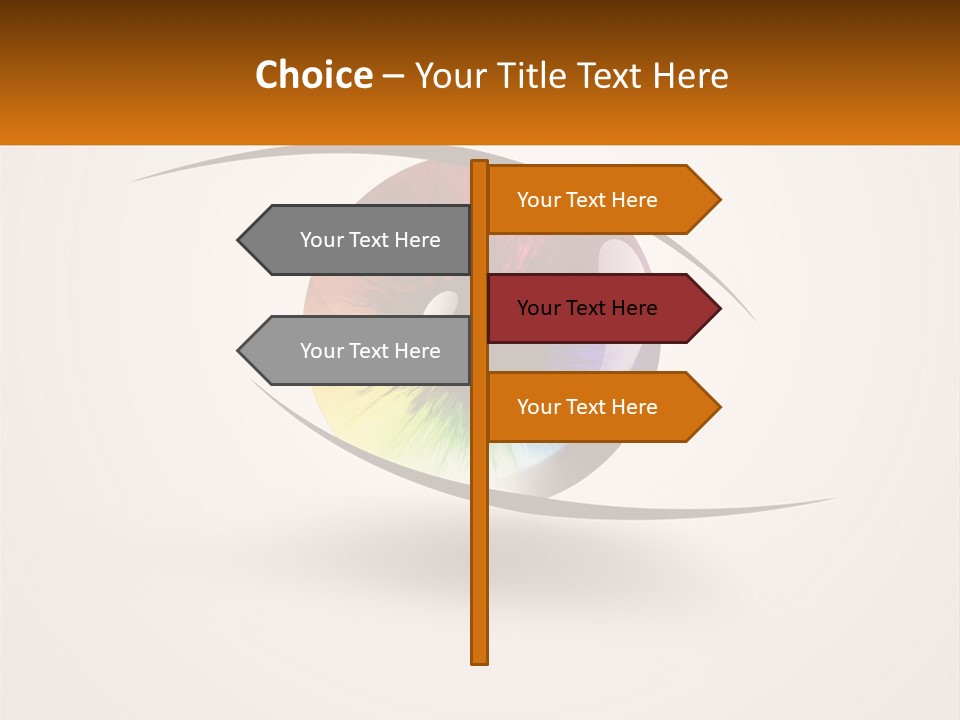 A Colorful Eye With A White Background PowerPoint Template