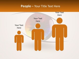 A Colorful Eye With A White Background PowerPoint Template