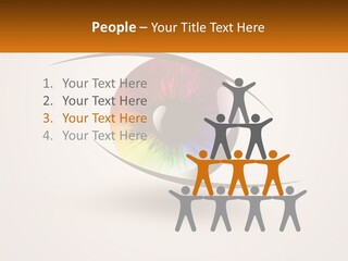 A Colorful Eye With A White Background PowerPoint Template