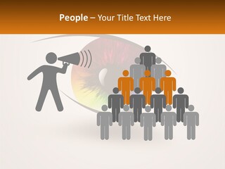 A Colorful Eye With A White Background PowerPoint Template