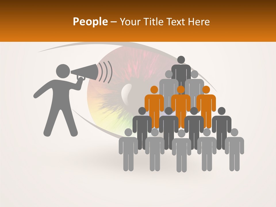 A Colorful Eye With A White Background PowerPoint Template