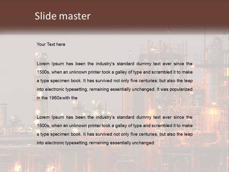 A Power Plant With A Sky Background PowerPoint Template