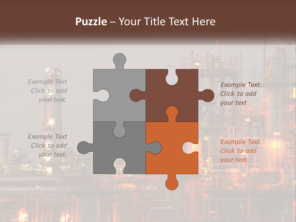 A Power Plant With A Sky Background PowerPoint Template