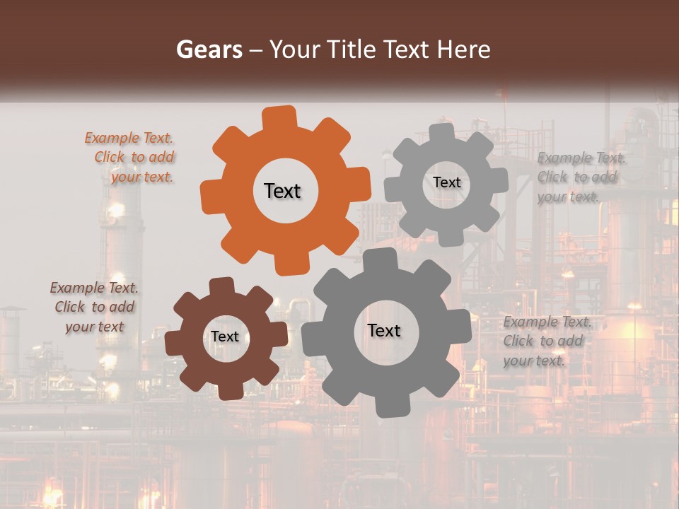 A Power Plant With A Sky Background PowerPoint Template