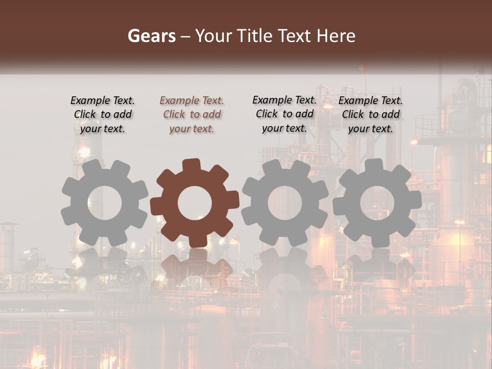 A Power Plant With A Sky Background PowerPoint Template