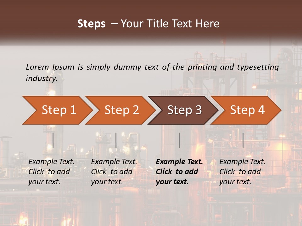 A Power Plant With A Sky Background PowerPoint Template