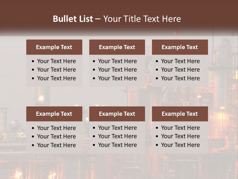 A Power Plant With A Sky Background PowerPoint Template