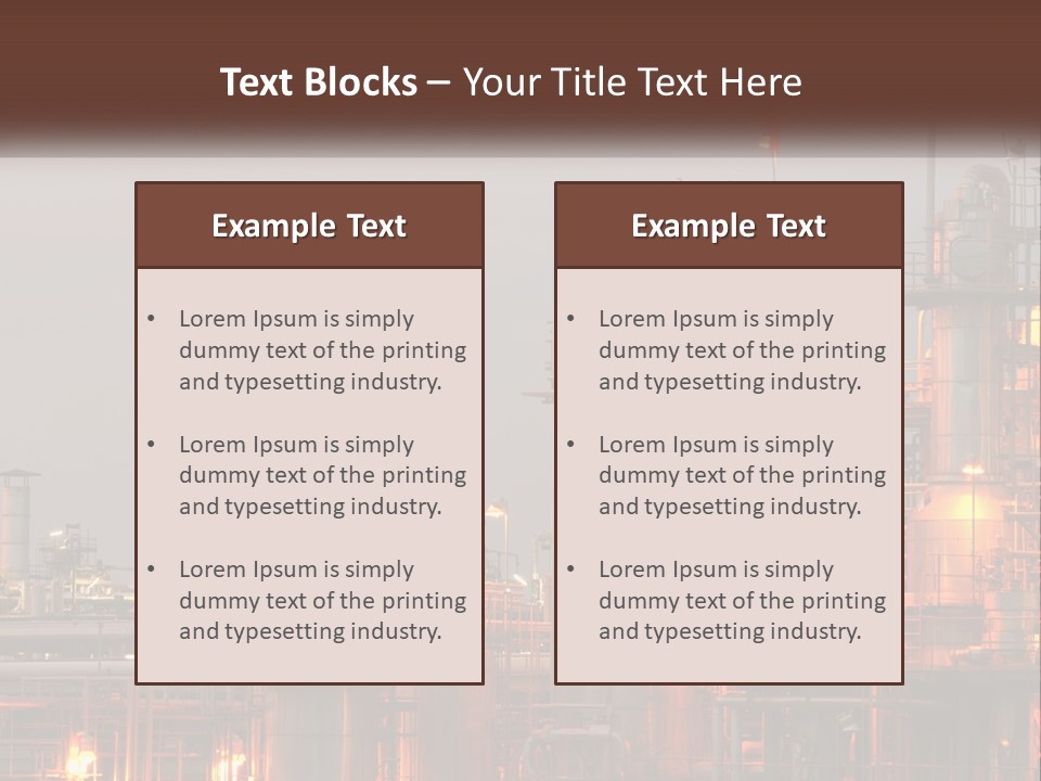 A Power Plant With A Sky Background PowerPoint Template