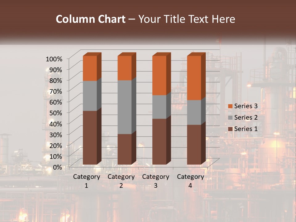 A Power Plant With A Sky Background PowerPoint Template