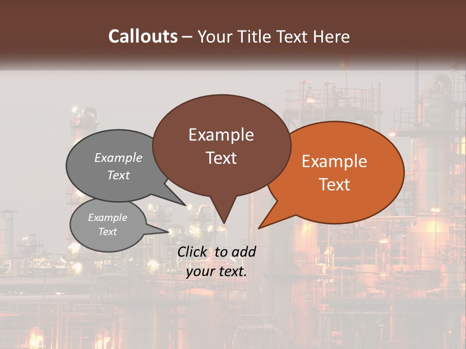 A Power Plant With A Sky Background PowerPoint Template