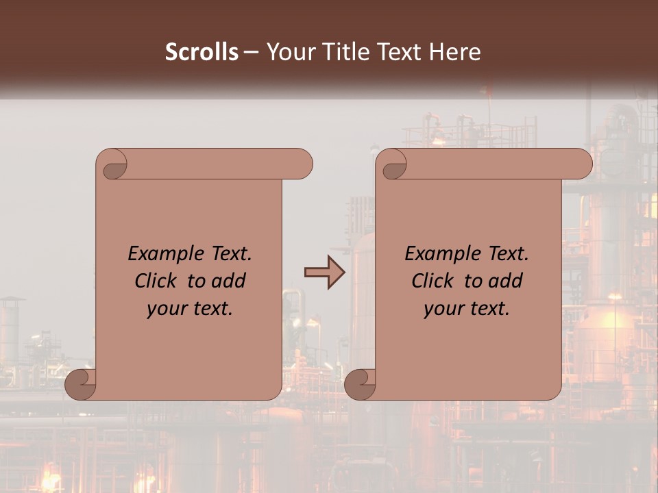 A Power Plant With A Sky Background PowerPoint Template