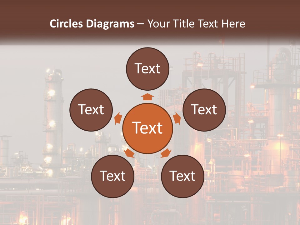 A Power Plant With A Sky Background PowerPoint Template