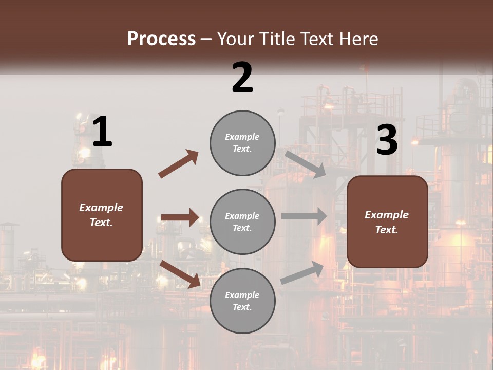 A Power Plant With A Sky Background PowerPoint Template