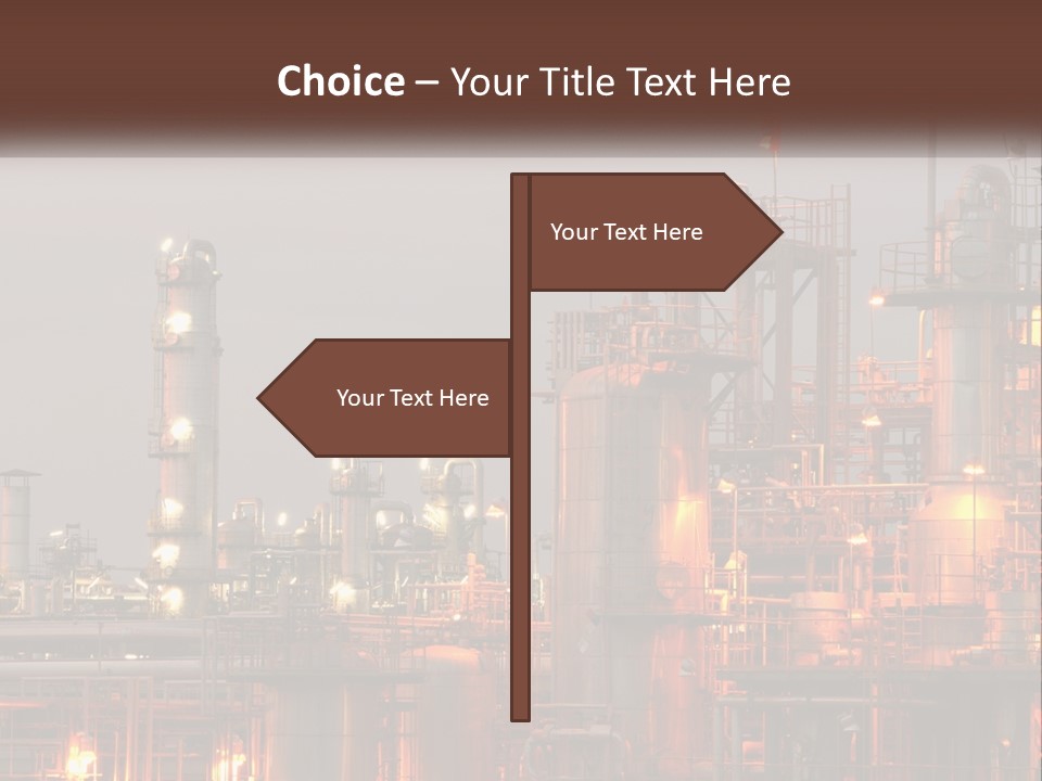 A Power Plant With A Sky Background PowerPoint Template