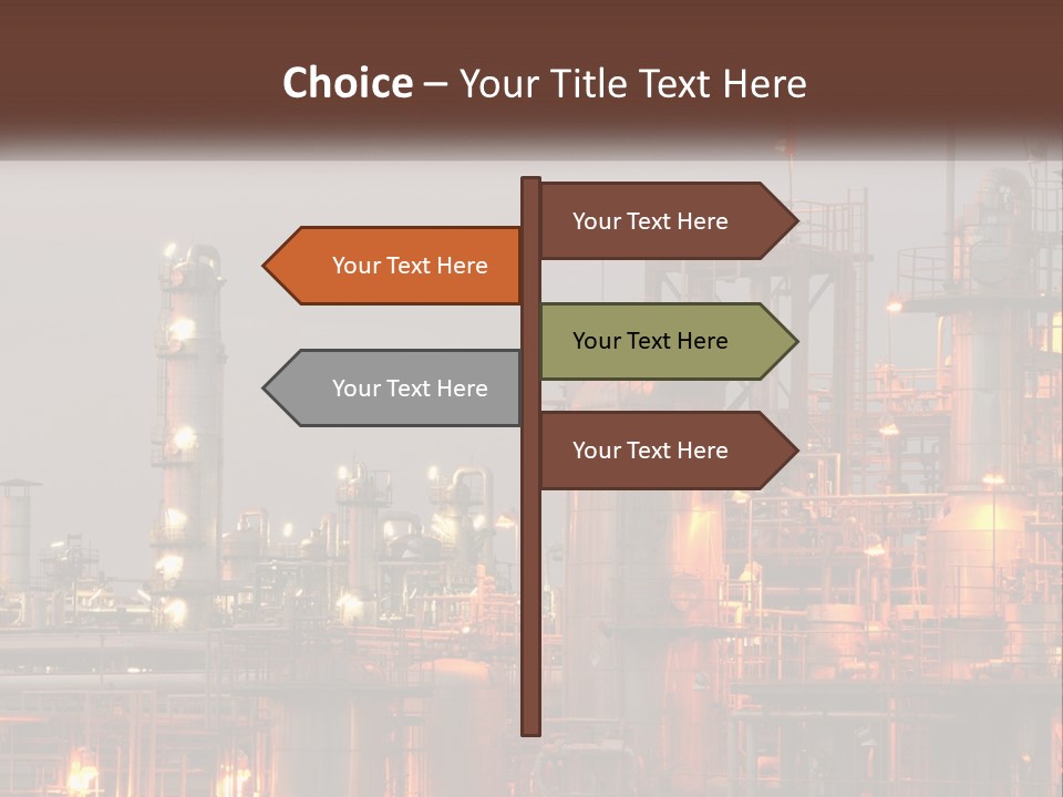 A Power Plant With A Sky Background PowerPoint Template
