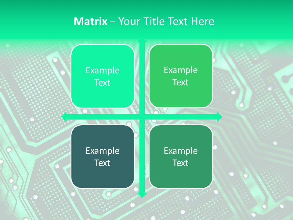 A Green Circuit Board Powerpoint Presentation PowerPoint Template
