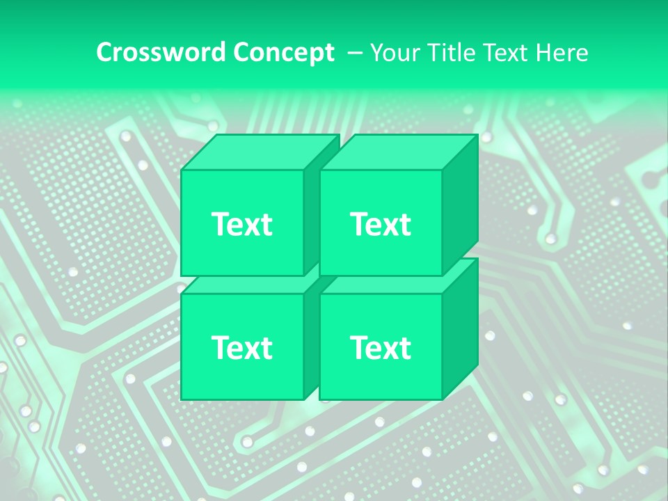 A Green Circuit Board Powerpoint Presentation PowerPoint Template