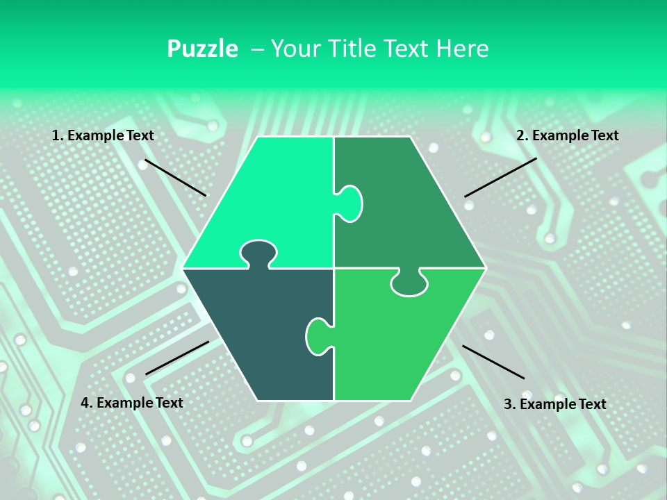 A Green Circuit Board Powerpoint Presentation PowerPoint Template