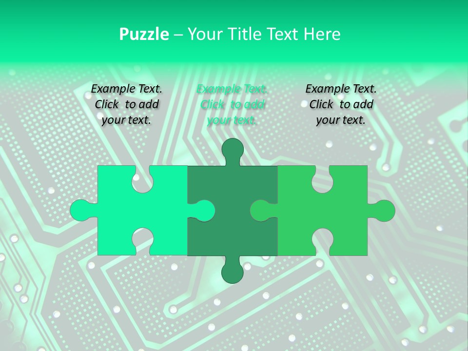 A Green Circuit Board Powerpoint Presentation PowerPoint Template