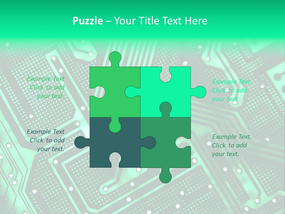 A Green Circuit Board Powerpoint Presentation PowerPoint Template