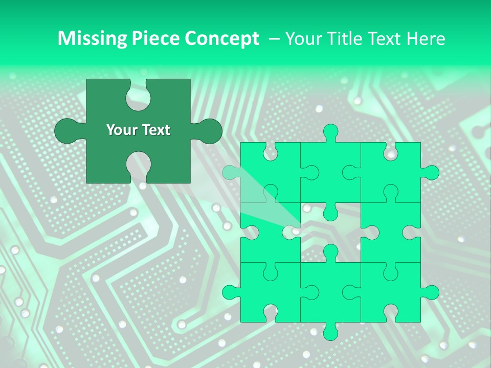 A Green Circuit Board Powerpoint Presentation PowerPoint Template