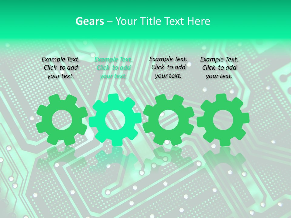 A Green Circuit Board Powerpoint Presentation PowerPoint Template