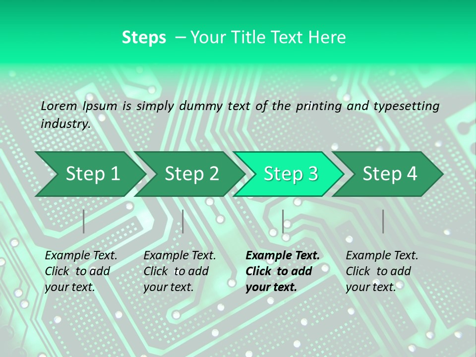 A Green Circuit Board Powerpoint Presentation PowerPoint Template