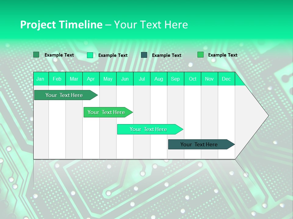 A Green Circuit Board Powerpoint Presentation PowerPoint Template