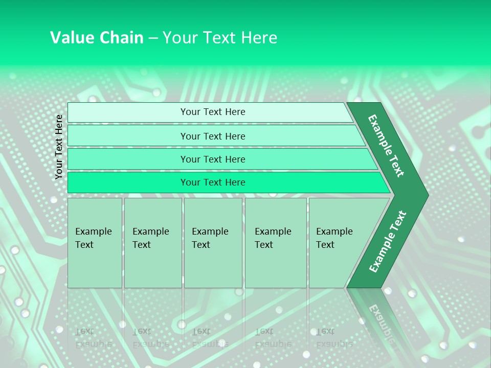 A Green Circuit Board Powerpoint Presentation PowerPoint Template