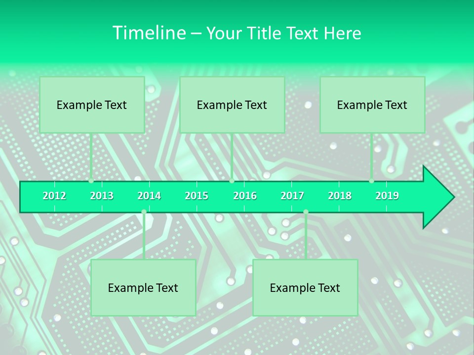 A Green Circuit Board Powerpoint Presentation PowerPoint Template