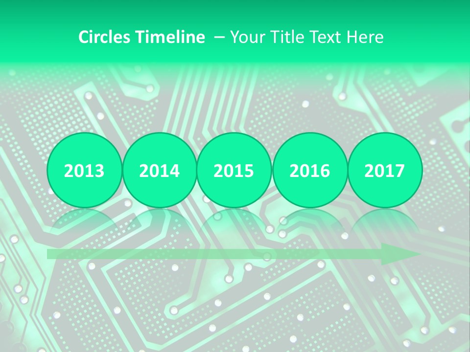 A Green Circuit Board Powerpoint Presentation PowerPoint Template