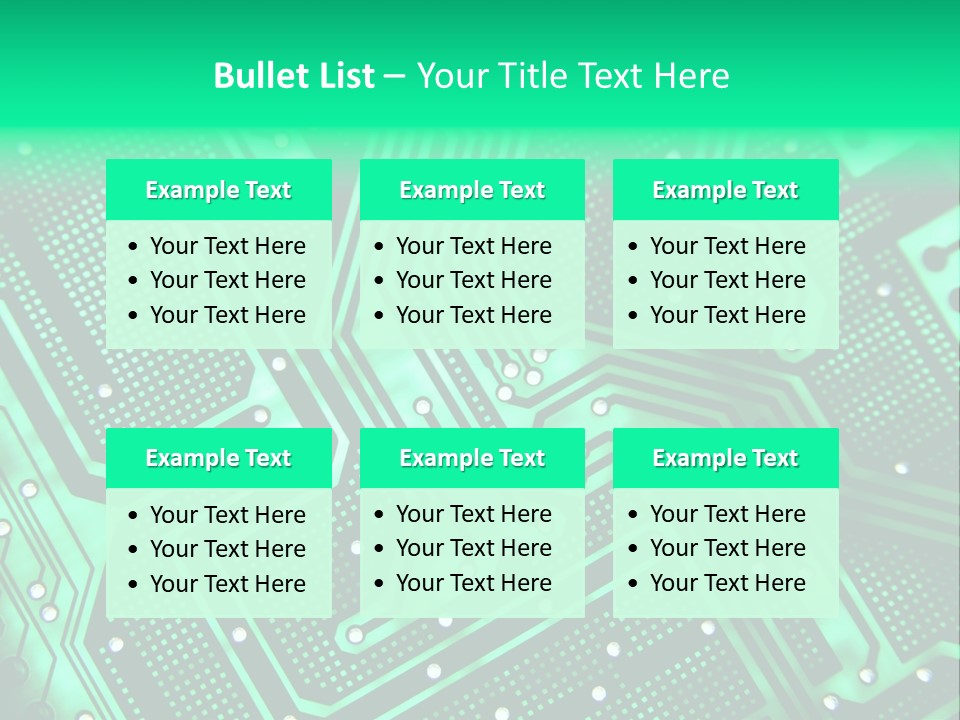 A Green Circuit Board Powerpoint Presentation PowerPoint Template