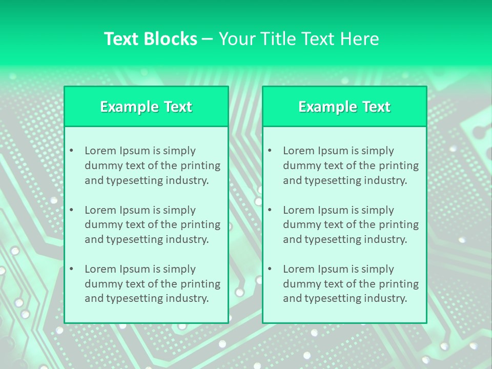 A Green Circuit Board Powerpoint Presentation PowerPoint Template