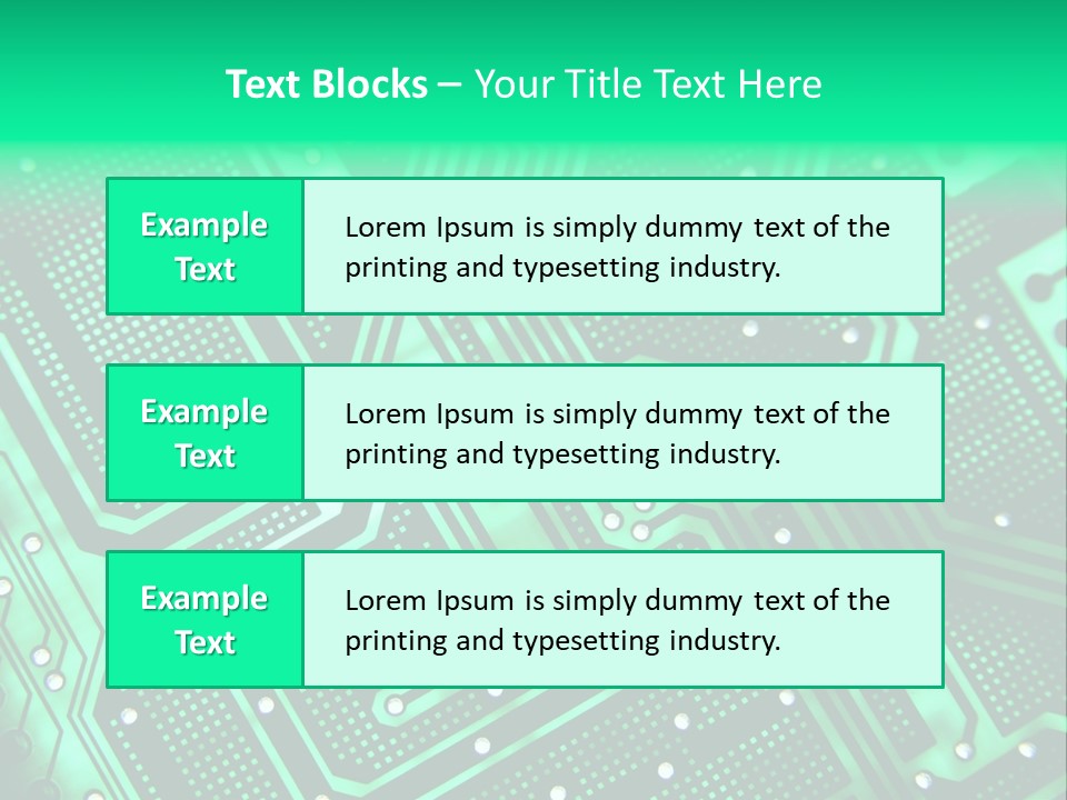 A Green Circuit Board Powerpoint Presentation PowerPoint Template