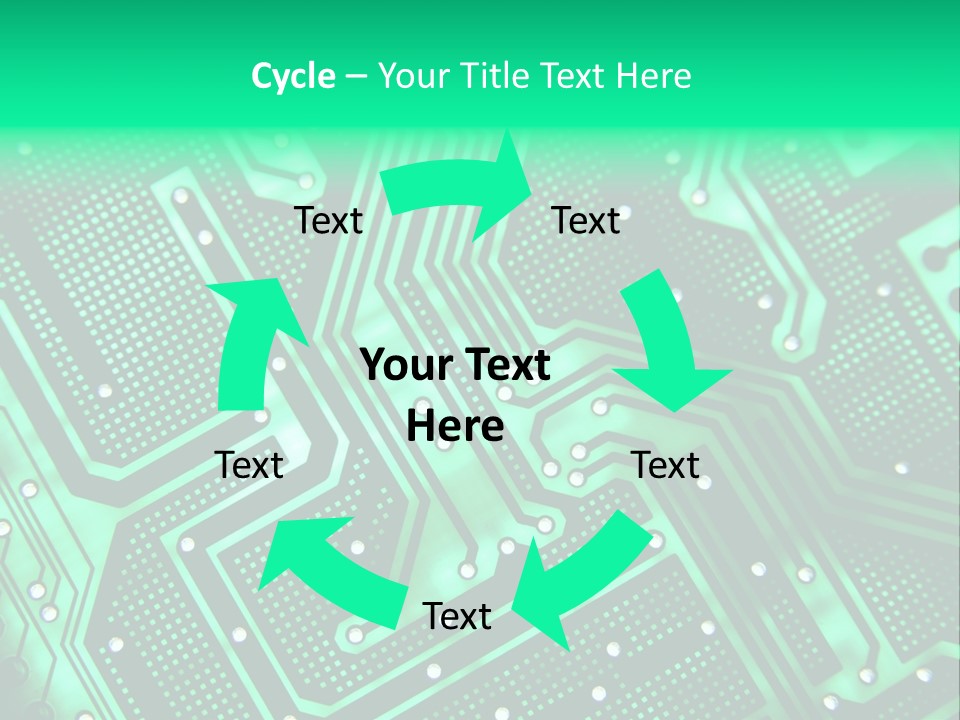 A Green Circuit Board Powerpoint Presentation PowerPoint Template