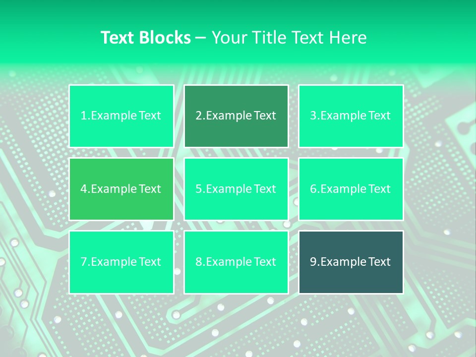 A Green Circuit Board Powerpoint Presentation PowerPoint Template