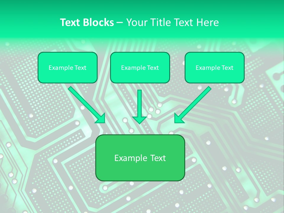 A Green Circuit Board Powerpoint Presentation PowerPoint Template