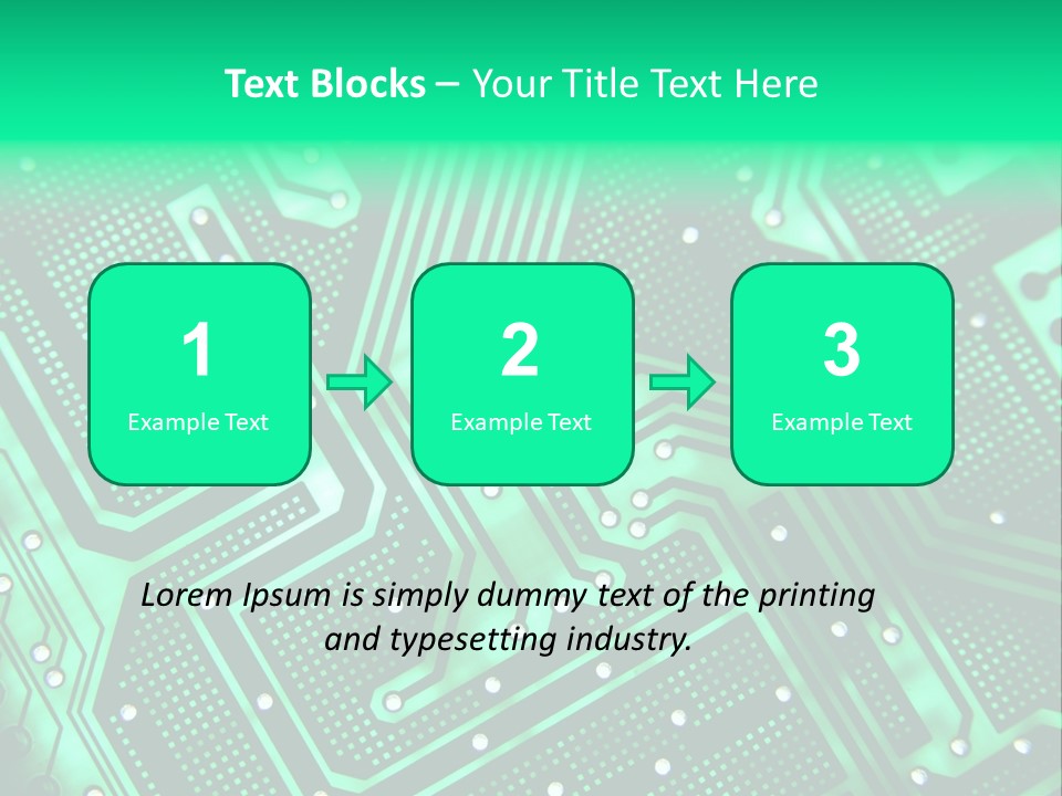 A Green Circuit Board Powerpoint Presentation PowerPoint Template