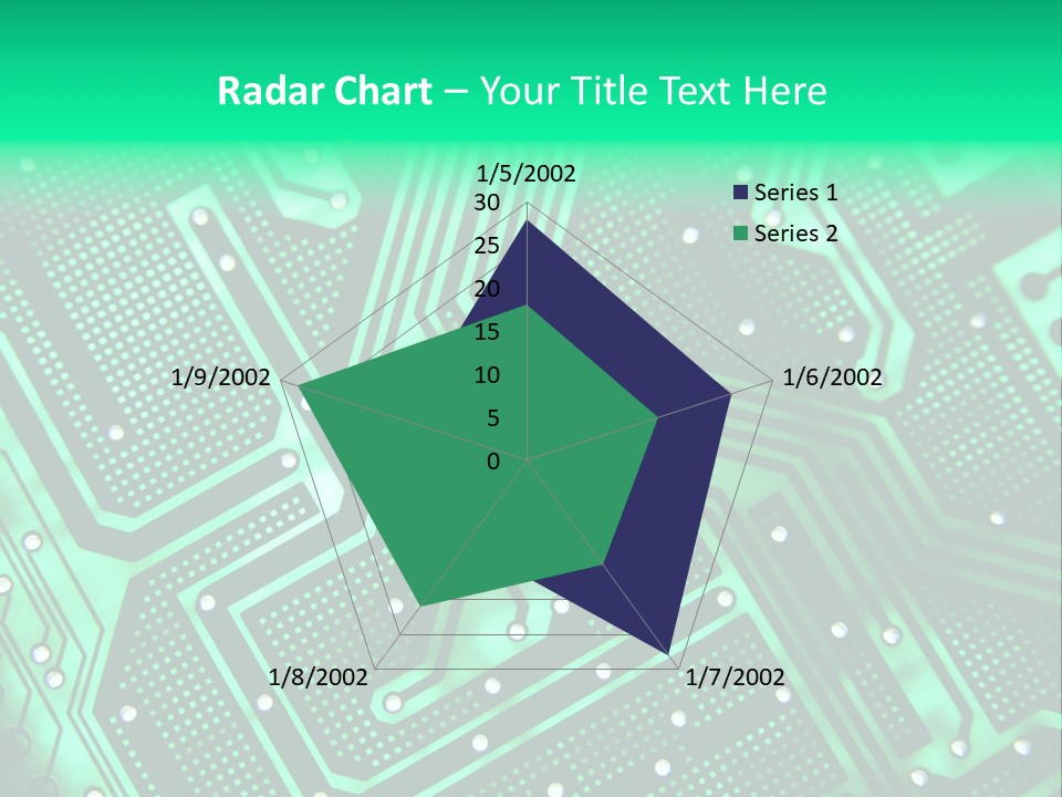 A Green Circuit Board Powerpoint Presentation PowerPoint Template