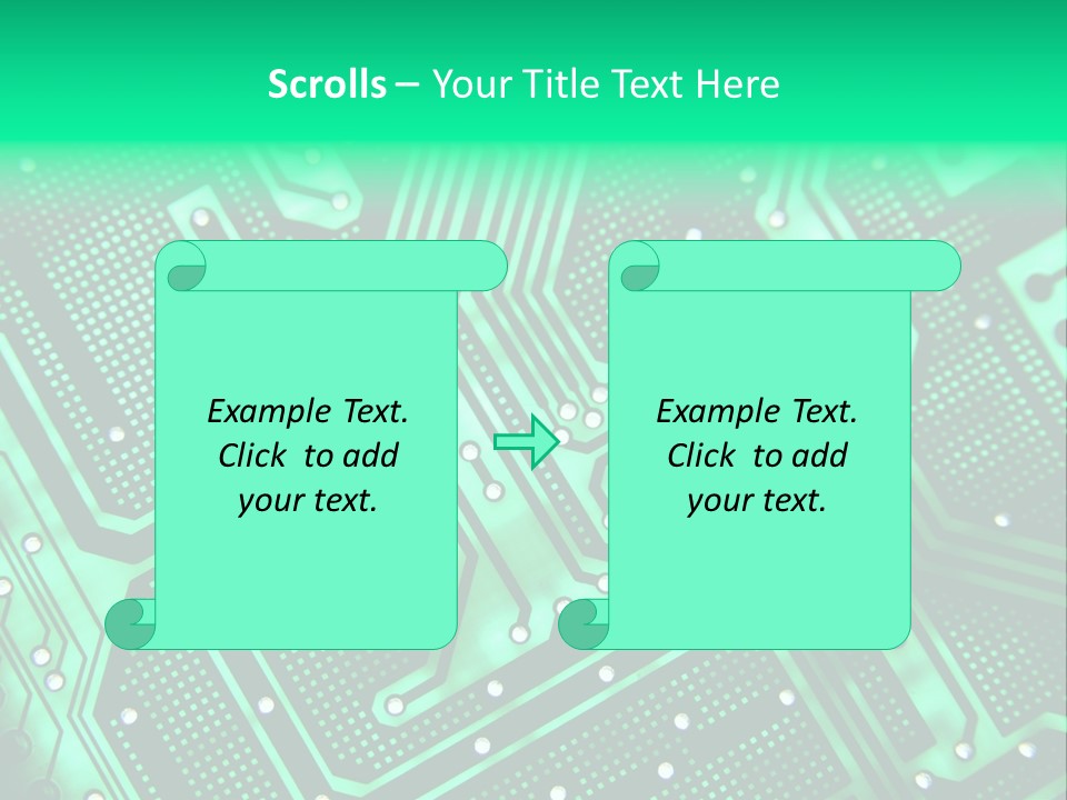 A Green Circuit Board Powerpoint Presentation PowerPoint Template