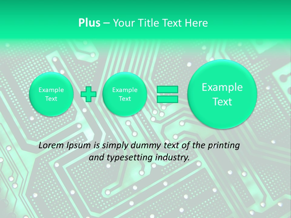 A Green Circuit Board Powerpoint Presentation PowerPoint Template