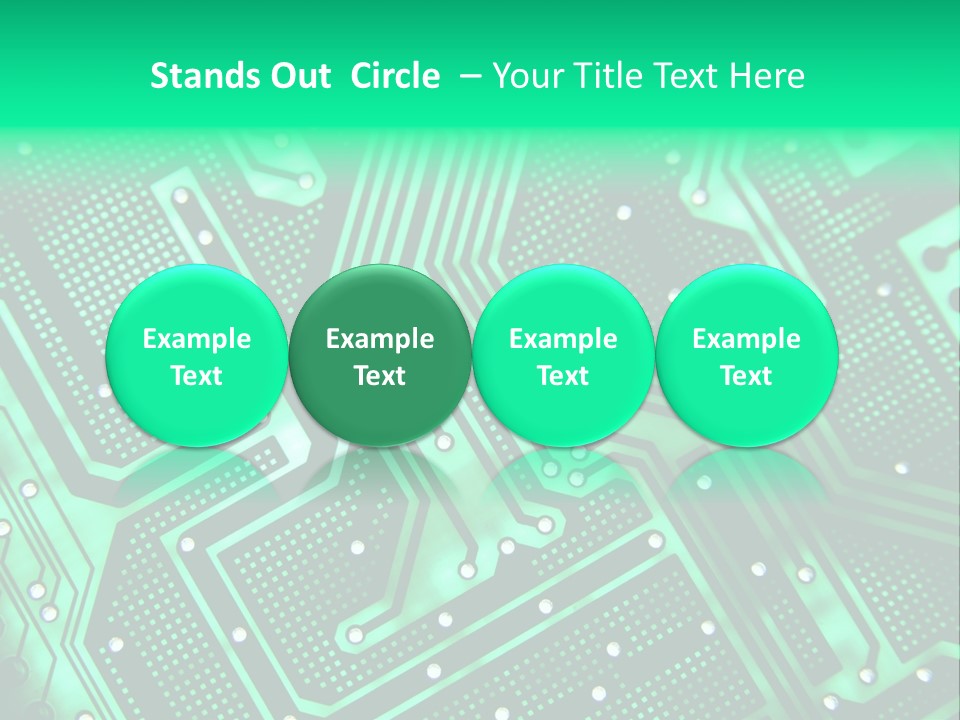 A Green Circuit Board Powerpoint Presentation PowerPoint Template