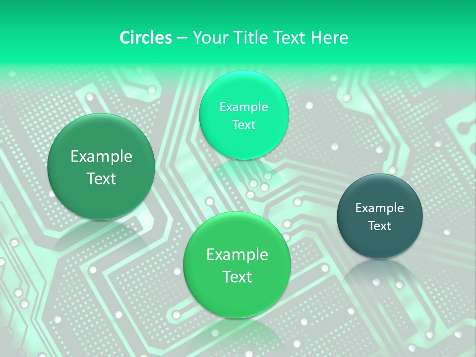 A Green Circuit Board Powerpoint Presentation PowerPoint Template