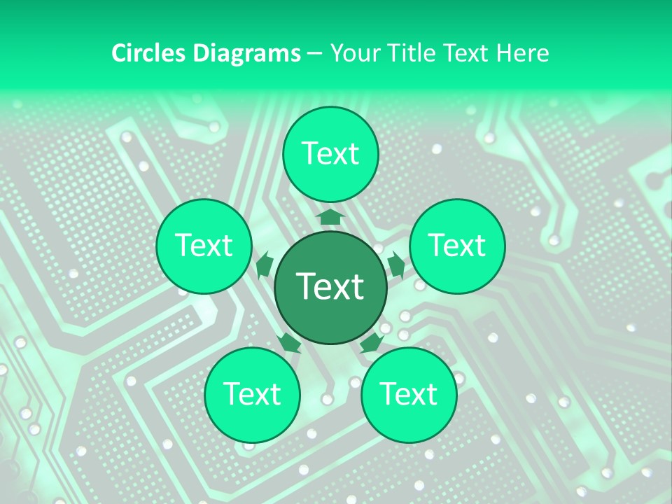 A Green Circuit Board Powerpoint Presentation PowerPoint Template