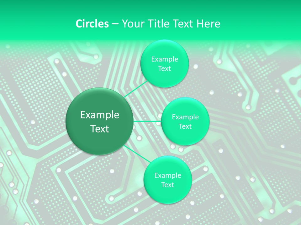 A Green Circuit Board Powerpoint Presentation PowerPoint Template